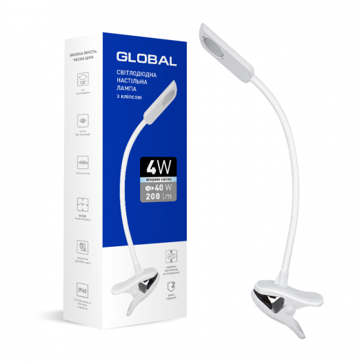Настольная лампа GLOBAL 1-GDL-03-0441-WT 4W 4100K (1-GDL-03-0441-WT) 000118950