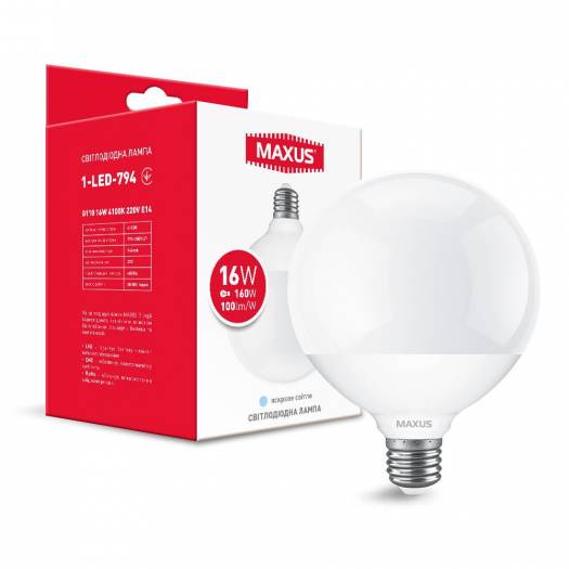 Купити Лампа світлодіодна G110 16W 4100K 220V E27 156,00 грн