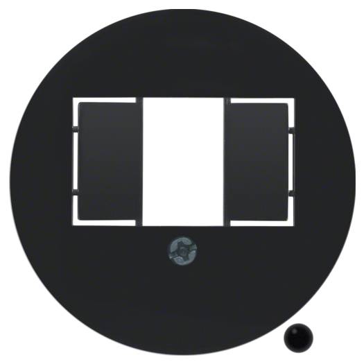 Накладка для розеток громкоговорителей (колонок), USB-розеток, черная, 1930/GLASSERIE (Арт. 104001) 000027222