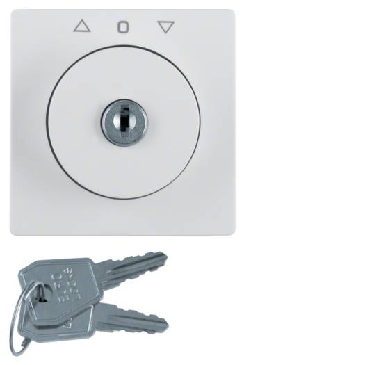 Накладка с замком для жалюзийного замочного выключателя (ключ вынимается в любом положении), полярная белизна (Арт. 10821909) 000022752
