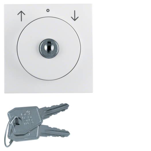 Накладка с замком для жалюзийного замочного выключателя (ключ вынимается в любом положении), полярная белизна (Арт. 10828989) 000022751