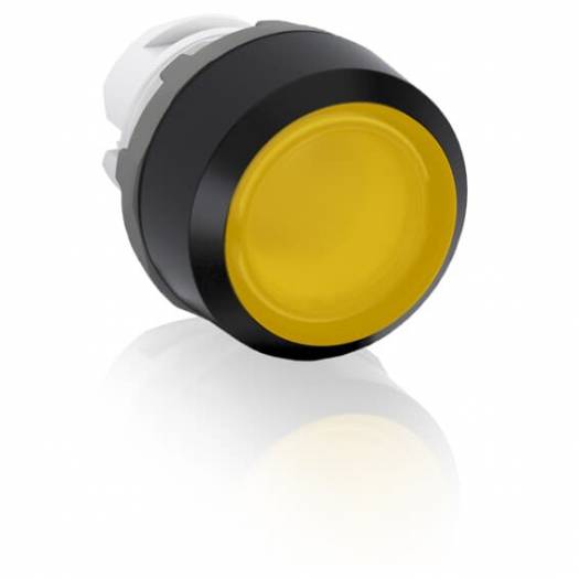 MP1-11Y Кнопка скрытая, без фиксации, с подсветкой, черное пластиковое кольцо, желтая (Арт. 1SFA611100R1103) 000072326