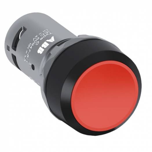 CP1-10R-01 Кнопка прихована 1НЗ, без фікс., чорне пласт. кільце, червона 000072687