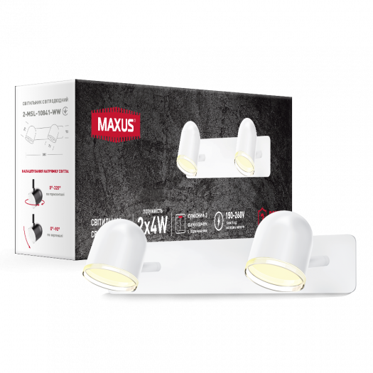 Светильник светодиодный MSL-01W MAXUS 8W 4100K белый (2-MSL-10841-WW) 000118718