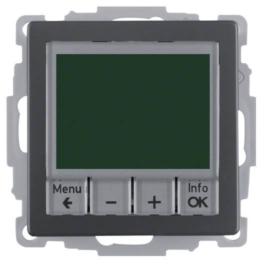 Термостат цифровий з таймером, з дисплеєм, 8А/250В, антрацит, Q.x 000026754