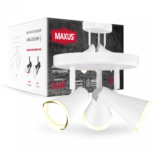 Светильник светодиодный MSL-02R MAXUS 12W 4100K белый (3-MSL-21241-RW) 000118733