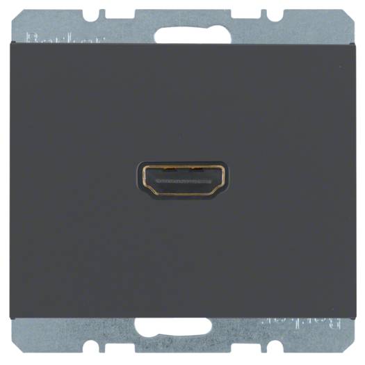 HDMI-розетка, с подключением сзади под углом 90град., антрацит, K.1 (Арт. 3315437006) 000023505