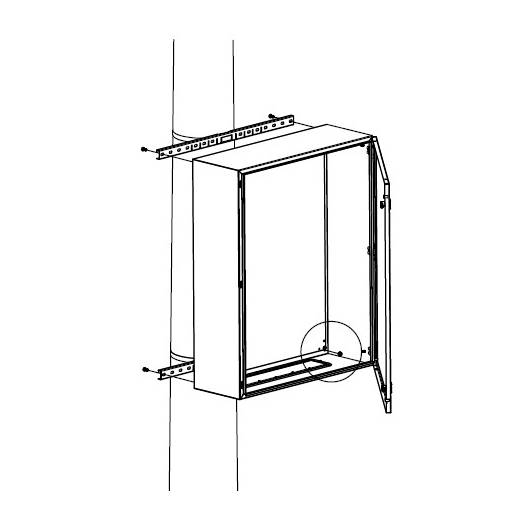 Комплект креплений навесных шкафов на столб, Ш=300мм (Арт. R5FB300-DKC) 000112011