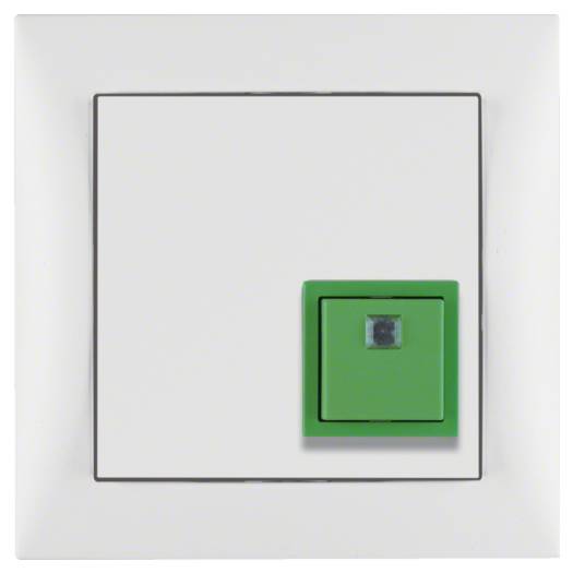 Нажимная кнопка квитирования с рамкой, полярная белизна-matt S.1 (Арт. 52019909) 000034151
