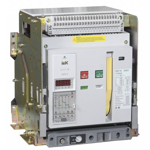 Автоматический выключатель выдвижной ВА07-М с комбинированным расцепителем, 3Р 2000А, Icu=80кА, IEK (Арт. SAB-2000-KRV-3P-2000A-80) 000038156
