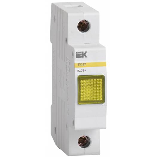 Сигнальная лампа ЛС-47 (желтая) (неон), IEK (Арт. MLS10-230-K05) 000029230