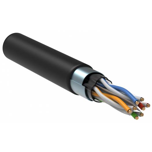 ITK кабель зв'язку вита пара F/UTP кат.6 4x2х23AWG LSZH чорний (305м) 000096432