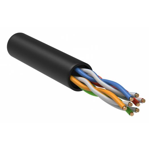 ITK кабель зв'язку вита пара U/UTP кат.5E 4x2х24AWG LSZH чорний (305м) 000096433