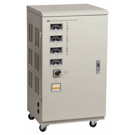Стабилизатор напряжения СНИ3-15 кВА, электромеханический, трехфазный, IEK (Арт. IVS10-3-15000) 000029557