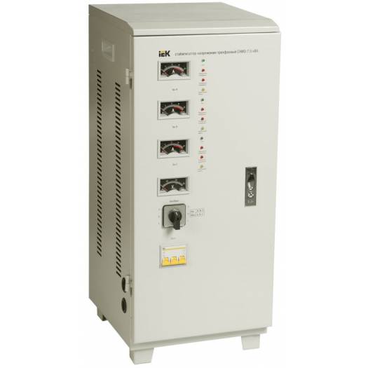 Стабилизатор напряжения СНИ3- 7,5 кВА, электромеханический, трехфазный, IEK (Арт. IVS10-3-07500) 000029556