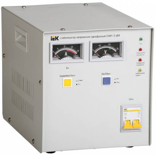 Стабилизатор напряжения СНИ1- 3 кВА, электромеханический, однофазный, IEK (Арт. IVS10-1-03000) 000029547