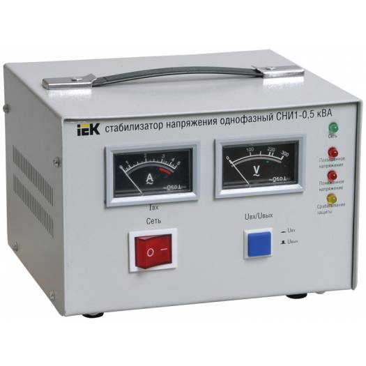 Стабилизатор напряжения СНИ1- 0,5 кВА, электромеханический, однофазный, IEK (Арт. IVS10-1-00500) 000029543