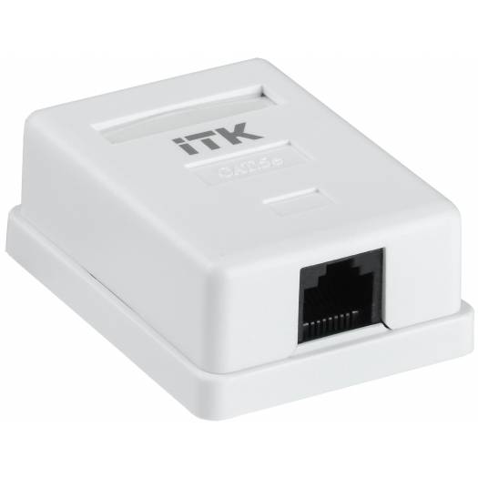 ITK Настінна інформаційна розетка RJ45, кат.5Е UTP, 1-порт 000037156