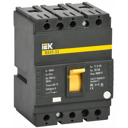 Автоматический выключатель ВА88-33 3Р, 100А 35кА, IEK (Арт. SVA20-3-0100) 000029300