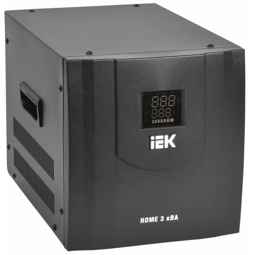 Стабилизатор напряжения Home 3 кВА, (СНР1-0-3) релейный, переносной, IEK (Арт. IVS20-1-03000) 000029523