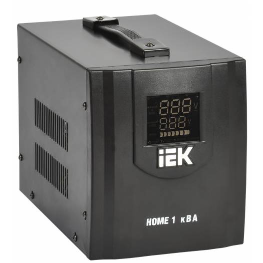 Стабилизатор напряжения Home 1 кВА, (СНР1-0-1) релейный, переносной, IEK (Арт. IVS20-1-01000) 000029519