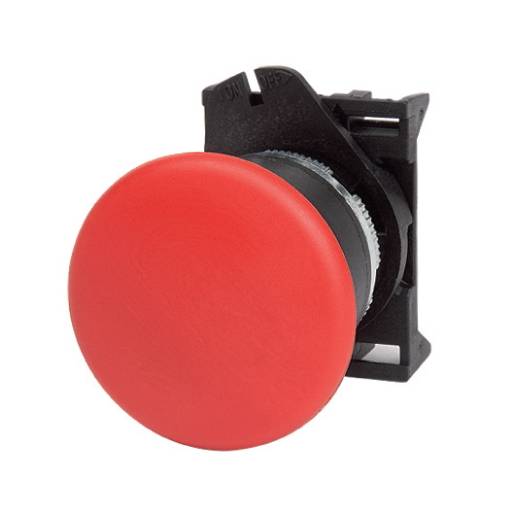 Кнопка грибовидная без фиксации, красная D40 (Арт. ABHT1R4N-DKC) 000116404