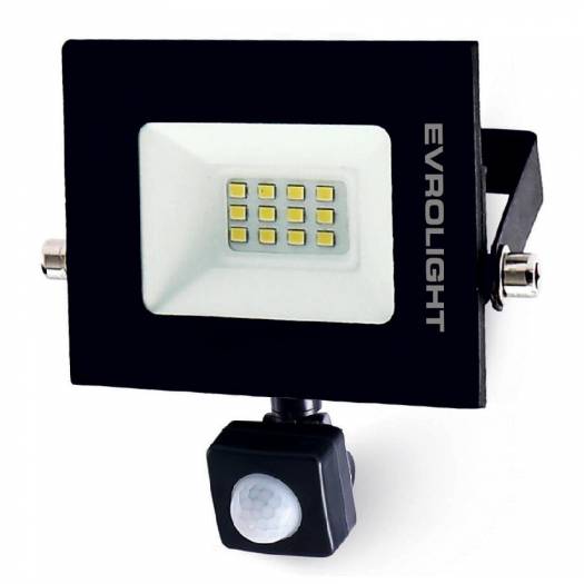 Прожектор світлодіодний EVROLIGHT 10Вт з датчиком руху EV-10D 6400К 000123963