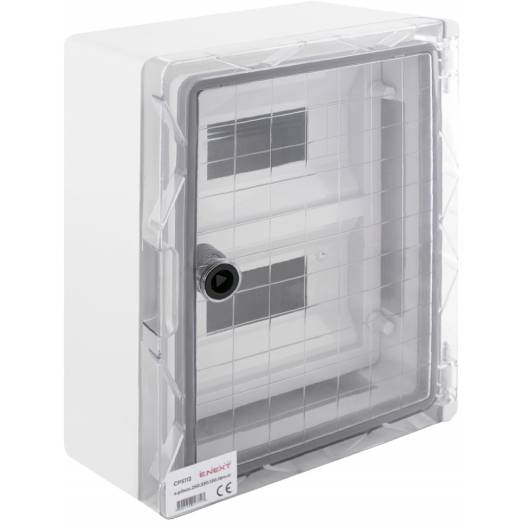 Шкаф ударопрочный из АБС-пластика e.plbox.250.330.130.18m.tr, 250х330х130мм, IP65 с прозрачной дверцей и панелью под 18 модулей (Арт. CP5112) 000018952