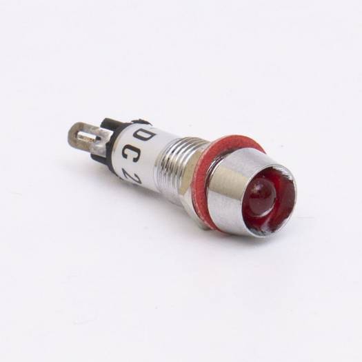 Світлодіодний індикатор металевий AD22C-10 24v AС/DС, червоний 000144079