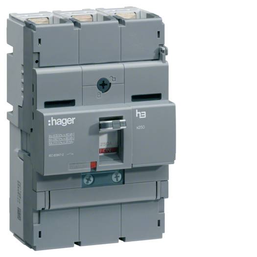 Шкафной автоматический выключатель Hager x250, In=200А, 3п, 40kA, Трег./Мрег. (Арт. HNB200H) 000024112