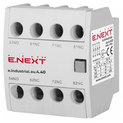 Дополнительный контакт E.Next e.industrial.au.4.40, 4no (Арт. i0140003) 000004331