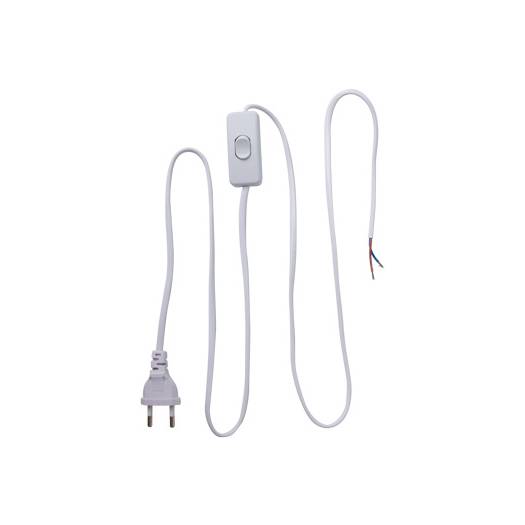 Шнур с вилкой и выключателем e.wire. switch/plug. white, белый (Арт. l020003) 000019658