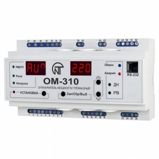 Реле ограничения мощности ОМ-310, 3-30 кВт, 380 В М00004258