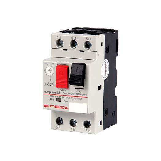 Купити Автоматичний вимикач захисту двигуна e.mp.pro.6,3 4-6,3А 648,00 грн