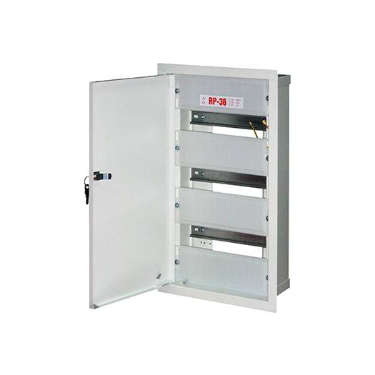 Шкаф распределительный KARWASZ e.mbox.RP-36 металлический, встраиваемый, 36 модулей 480х255х125 мм (Арт. RP-36) 000018608