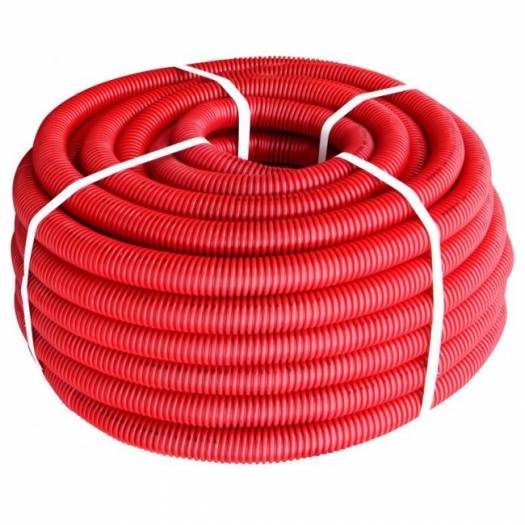 Труба гофрованная тяжелая (750Н) e.g.tube.pro.11.16 (25м).red, красная (Арт. s028048) 000039830