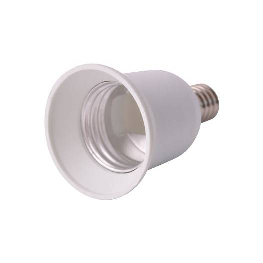 Перехідник e.lamp adapter.Е14/Е27.white, з патрону Е14 на Е27, пластиковий 000019642