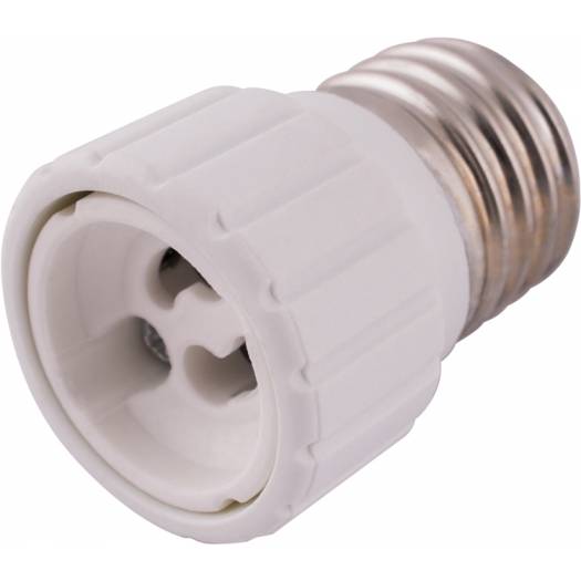 Перехідник e.lamp adapter.Е27/GU10.white, з патрону Е27 на GU10, пластиковий 000049359