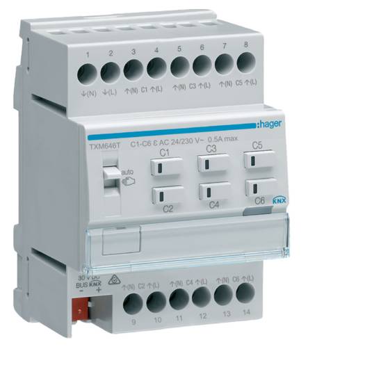 Исполнительное устройство KNX-easylinklink HVAC 6-канальный, 24-230В (Арт. TXM646T) 000042467