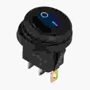 KCD1-5-101WN BL/B 220V Переключатель 1 клав. круглый влагозащищенный с подсветкой (синий) TNSy