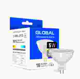 Купити Светодиодная лампа Global MR16 5W теплый свет GU5.3 29,00 грн