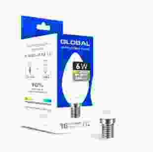 Купити Светодиодная лампа Global C37 CL-F 6W теплый свет E14 32,00 грн