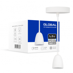 Купити Світильник світлодіодний GPL-01C GLOBAL 7W 4100K білий 350,00 грн