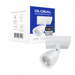 Купити Світильник світлодіодний GSL-01S GLOBAL 4W 4100K білий 365,00 грн