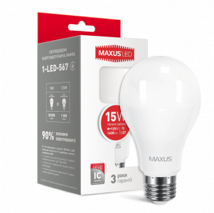 Купити LED лампа MAXUS A70 15W теплый свет E27 (1-LED-567) 65,00 грн