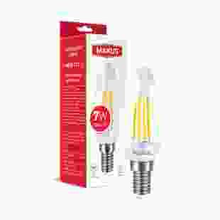 Купити Лампа светодиодная филаментная MAXUS C37 FM 7W 2700K 220V E14 Clear 99,00 грн