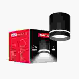 Купить Светильник светодиодный Maxus Surface Downlight 12W 4100K Black (1-MSD-1241-BL) 380,00 грн