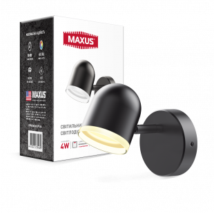 Купить Светильник светодиодный MSL-01C MAXUS 4W 4100K черный (1-MSL-10441-CB) 420,00 грн