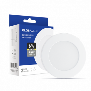 Купить LED-светильник точечный встраиваемый GLOBAL SPN 6W теплый свет (1-SPN-003-С) 25,00 грн