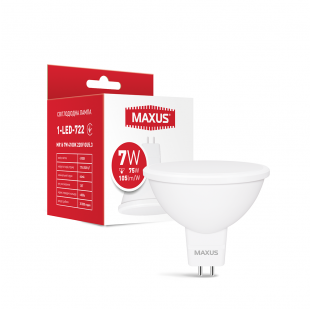 Купити Лампа світлодіодна MAXUS 1-LED-722 MR16 7W 4100K 220V GU5.3 102,00 грн
